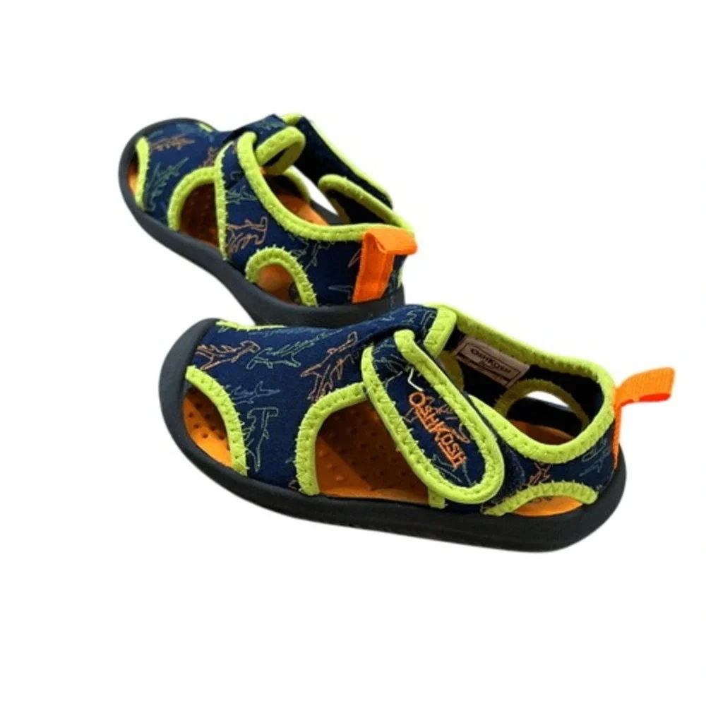 Oshkosh B'Gosh Water Shoes Hammerhead Sharks 5 Blue‎ Yellow Sandals